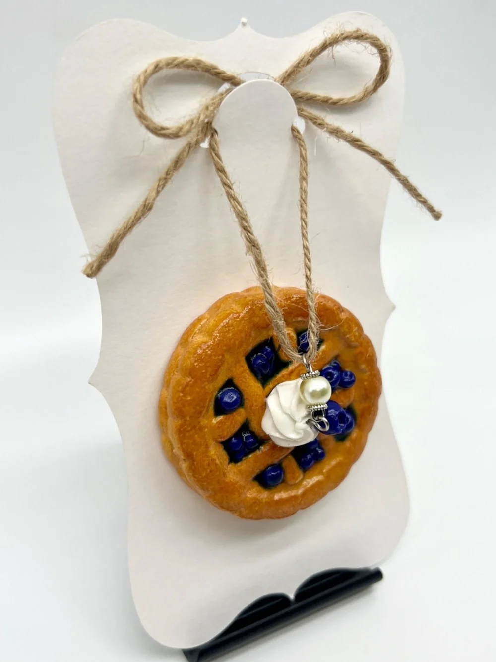 Handmade Pie Ornament | Cherry, Blueberry or Apple Pie | Mini Food Dessert Décor